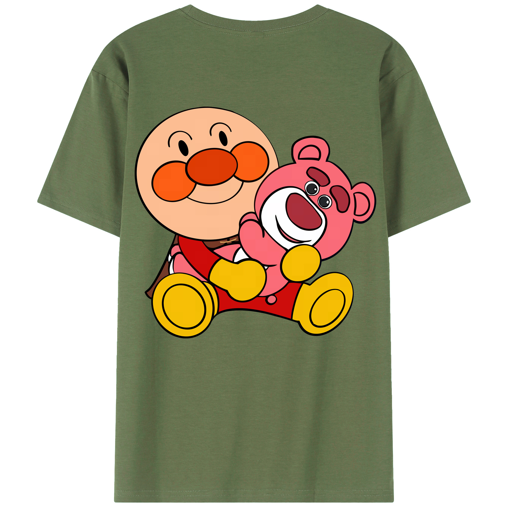 （画像用） アンパンマン Anpanman 綿100％ メンズ半袖Tシャツ（バックプリント） 通気性